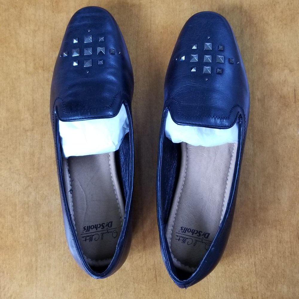 Dr Scholl's Black Leather Flat - 8.5